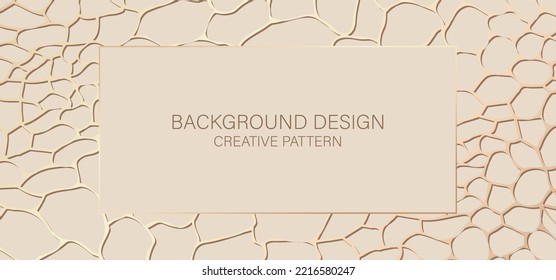 Luxury premium background design with gold abstract pattern. Gold horizontal vector template for banner, premium invitation, luxury voucher, prestigious gift certificate.