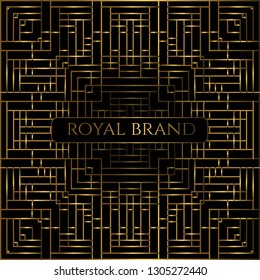 Luxury Premium Background with Gold Color. templates with design element ornament, label, logo. made with golden luxury flower on ornament background
