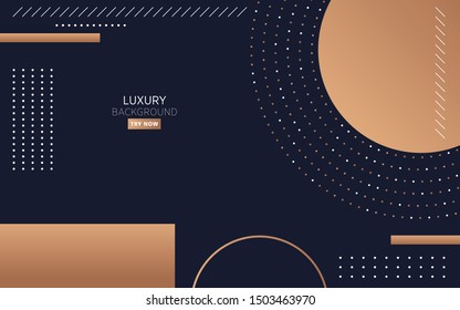 Luxus Premium schwarz abstrakter Hintergrund mit Kreispunkten und Linie, kann in Cover-Design, Poster, Flyer, Buchdesign, Website-Hintergründe oder Werbung verwendet werden. Vektorillustration.