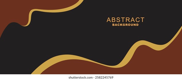luxury premium black background with maroon red and gold lines. matt black background with some gold line mix with maroon color abstract shapes design. Maroon abstract wave shape with gold wave line