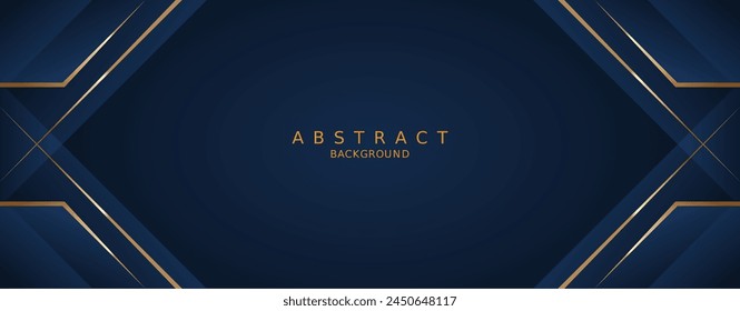 luxury premium blue background and gold lines