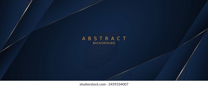 luxury premium blue background and gold lines