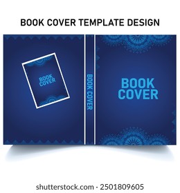 Luxus Premium Blue Islamic Arabic Style Book Cover Template Design, islamische Geschichte, Geschichte Titelseite Vektor.