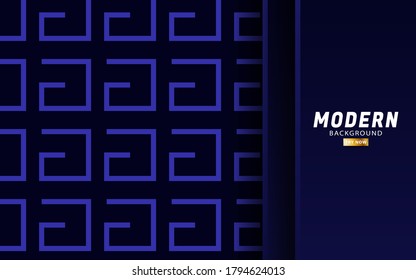 luxury premium blue vector background banner design with blue line.Overlap layers with paper effect on geometric textured background. Template vector.