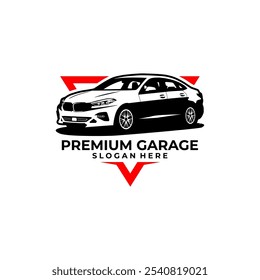 Logotipo de coche premium de lujo automotriz