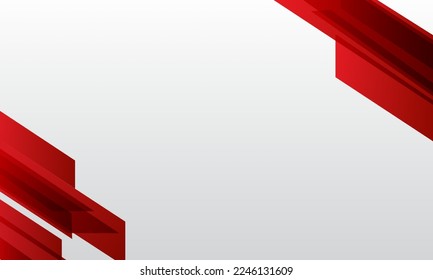 Luxury and premium concept Abstract red and white overlapping layers background for Business presentation