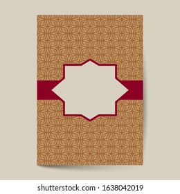 Luxury Premium cover design with Vintage pattern background, antique ornamental frame, victorian gold ornament, ornate cover page design