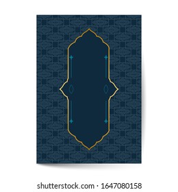 Luxury Premium cover design with Vintage pattern background, antique ornamental frame, victorian gold ornament, ornate cover page design