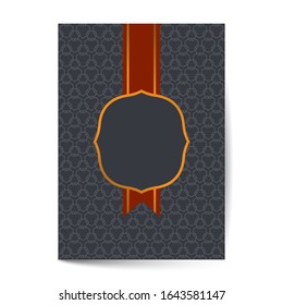 Luxury Premium cover page design for menu , brochure, card invitation template. Luxury ornament.