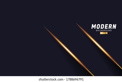 luxury premium dark blue abstract background with golden line