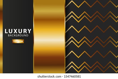 luxury premium gold abstract vector background with gold line.Overlap layers with paper effect. digital template. Realistic light effect on textured line gold background.vector illustration.