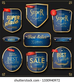 Luxury premium golden badges and labels