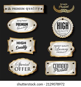 Luxury premium golden badges and labels