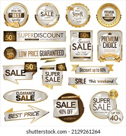 Luxury premium golden badges and labels