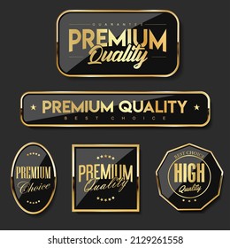 Luxury premium golden badges and labels