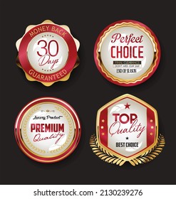 Luxury premium golden badges and labels