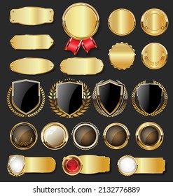 Luxury premium golden badges and labels