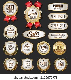 Luxury premium golden badges and labels
