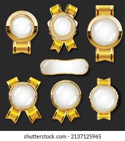 Luxury premium golden badges and labels
