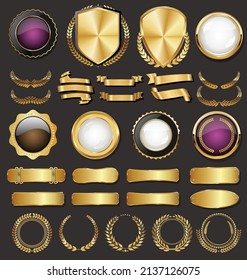Luxury premium golden badges and labels
