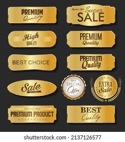 Luxury premium golden badges and labels
