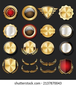 Luxury premium golden badges and labels