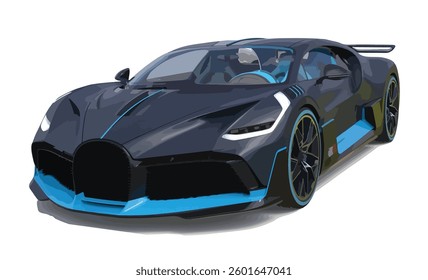 Luxury premium high class realistic sedan coupe sport black white blue elegant new 3d car urban electric power style model lifestyle business work modern art design vector template isolated divo