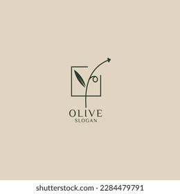 
luxury premium olive oil logo template