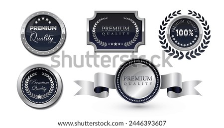 Luxury premium quality badge collection set.