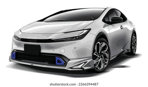 Luxury premium realistic fast speed white coupe sport colour white elegant new 3d car urban electric eco power style model lifestyle business work modern art design vector template isolated background svg