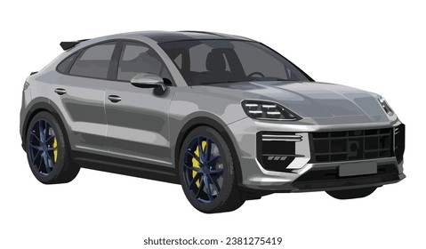 Luxury premium realistic sedan coupe sport colour white elegant new 3d car urban electric vw suv Audi power style model bmw business work modern art design vector template isolated background