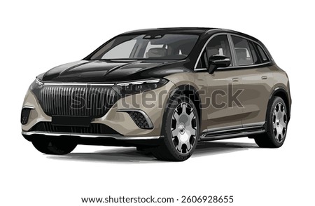 Luxury premium realistic sedan coupe sport colour class white elegant new 3d car urban electric gle gla eqs power style model lifestyle business work modern art design vector template isolated 
