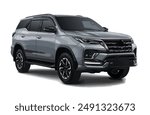 Luxury premium realistic suv mpv cross coupe sport colour grey elegant new 3d 4wd 4x4 car urban vrz trd gr power style model work art model vector isolated fast body auto rush road land
