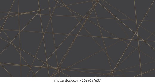 Luxury premium shiny golden lines on dark background. Geometric luxury golden banner, template, t-shirt design. Vector, illustration