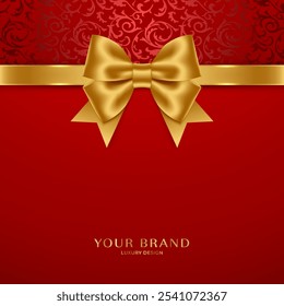 Luxury and premium VIP background with a bow. Template design for invitations, cards, banners, covers, and more. Vector.