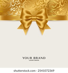 Luxury and premium VIP background with a bow. Template design for invitations, cards, banners, covers, and more. Vector.