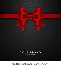Luxury and premium VIP background with a bow. Template design for invitations, cards, banners, covers, and more. Vector.