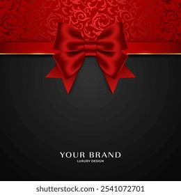 Luxury and premium VIP background with a bow. Template design for invitations, cards, banners, covers, and more. Vector.