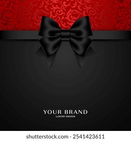 Luxury and premium VIP background with a bow. Template design for invitations, cards, banners, covers, and more. Vector.