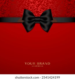 Luxury and premium VIP background with a bow. Template design for invitations, cards, banners, covers, and more. Vector.