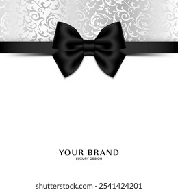 Luxury and premium VIP background with a bow. Template design for invitations, cards, banners, covers, and more. Vector.