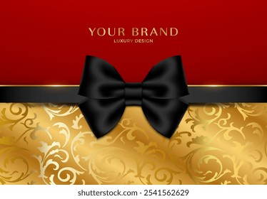 Luxury and premium VIP background with a bow. Template design for invitations, cards, banners, covers, and more. Vector.