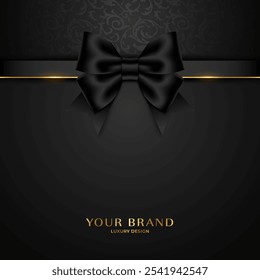 Luxury and premium VIP background with a bow. Template design for invitations, cards, banners, covers, and more. Vector.