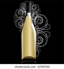 A luxury presentation of a white wine.