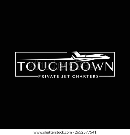 Luxury Private Jet Charter Logo Sleek Aviation and Air Travel Service