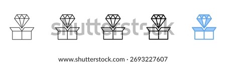 Luxury Product Icon Different Style Outline Collection Set