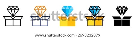 Luxury Product Icon Multiple Style Vector Illustration
