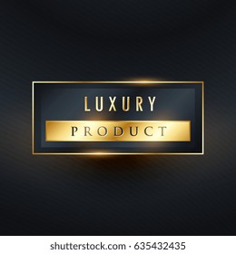 Luxury Product Premium Label Design In Rectangle Shape