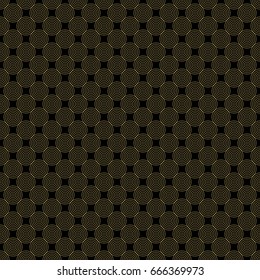 Luxury products Geometric pattern in trendy linear style, simple and bright background made with golden foil on dark for packaging. Vector.