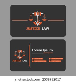 Luxury and professional business card for lawyers